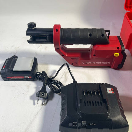 Rothenberger ROMAX Compact III Basic Set 1 Akku Radialpressmaschine 18 V 19 kN 1000004261 1x Akku 2 0 Ah Ladegeraet Koffer Leicht Gebraucht 0 - toolbrothers