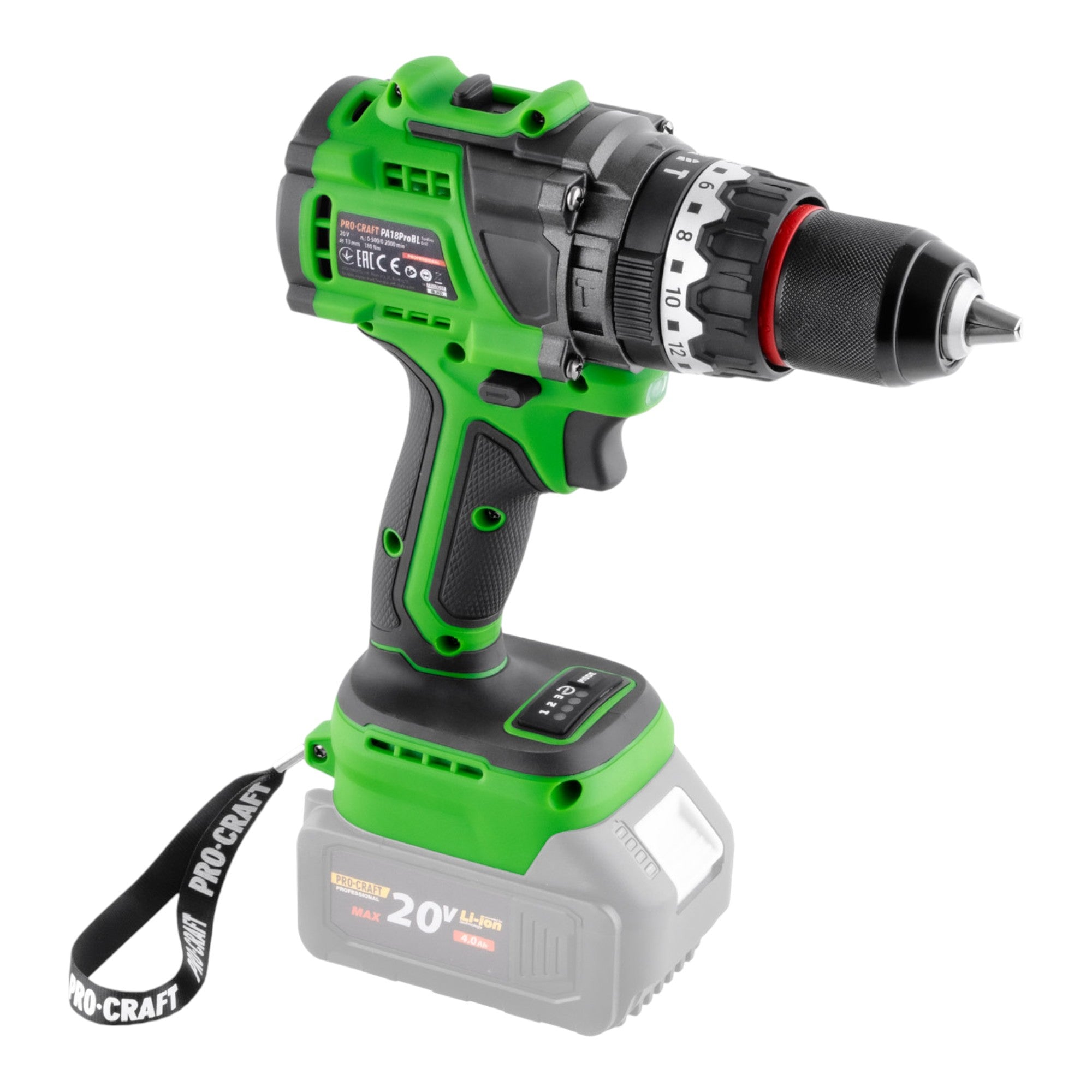 Procraft PA18ProBL BB Akku Schlagbohrschrauber 20 V 180 Nm Brushless 2x Akku 4 0 Ah Ladegeraet 3 - toolbrothers