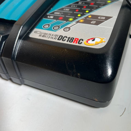 Makita DC 18 RC Akku Schnell Ladegeraet 7 2 V 18 V 195584 2 fuer Li Ion Akku Leicht Gebraucht 2 - toolbrothers