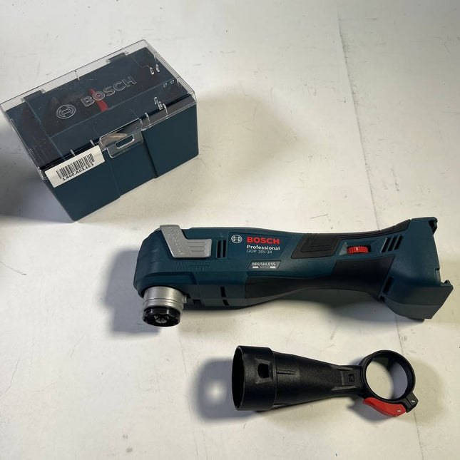 Bosch GOP 18V 34 Professional Akku Multi Cutter 18 V Starlock Plus 06018G2002 17 tlg Zubehoer L Boxx ohne Akku ohne Ladegeraet Leicht Gebraucht 0 - toolbrothers