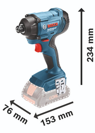 Akumulatorowy klucz udarowy Bosch GDR 18V-160 Professional 18 V 160 Nm 1/4" + 2x akumulator 2,0 Ah + ładowarka