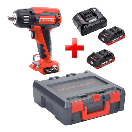 Rothenberger RO ID400 Akku Schlagschrauber 18 V 400 Nm Brushless 2x LiHD Akku 4 0 Ah Ladegeraet Rocase 0 - toolbrothers