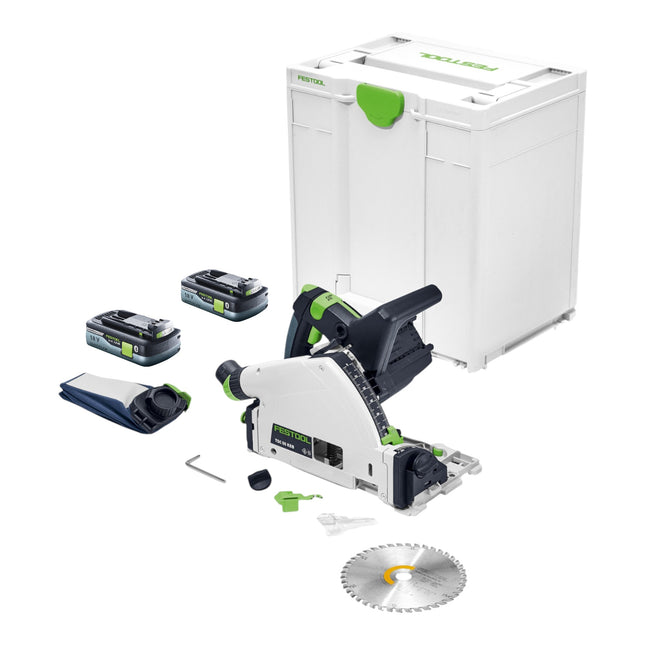 Festool TSC 55 KEB Basic Akku Tauchsaege 18 V 36 V 2x 18 V 160 mm Brushless 2x Akku 4 0 Ah Systainer ohne Ladegeraet Nachfolger von 576712  0 - toolbrothers