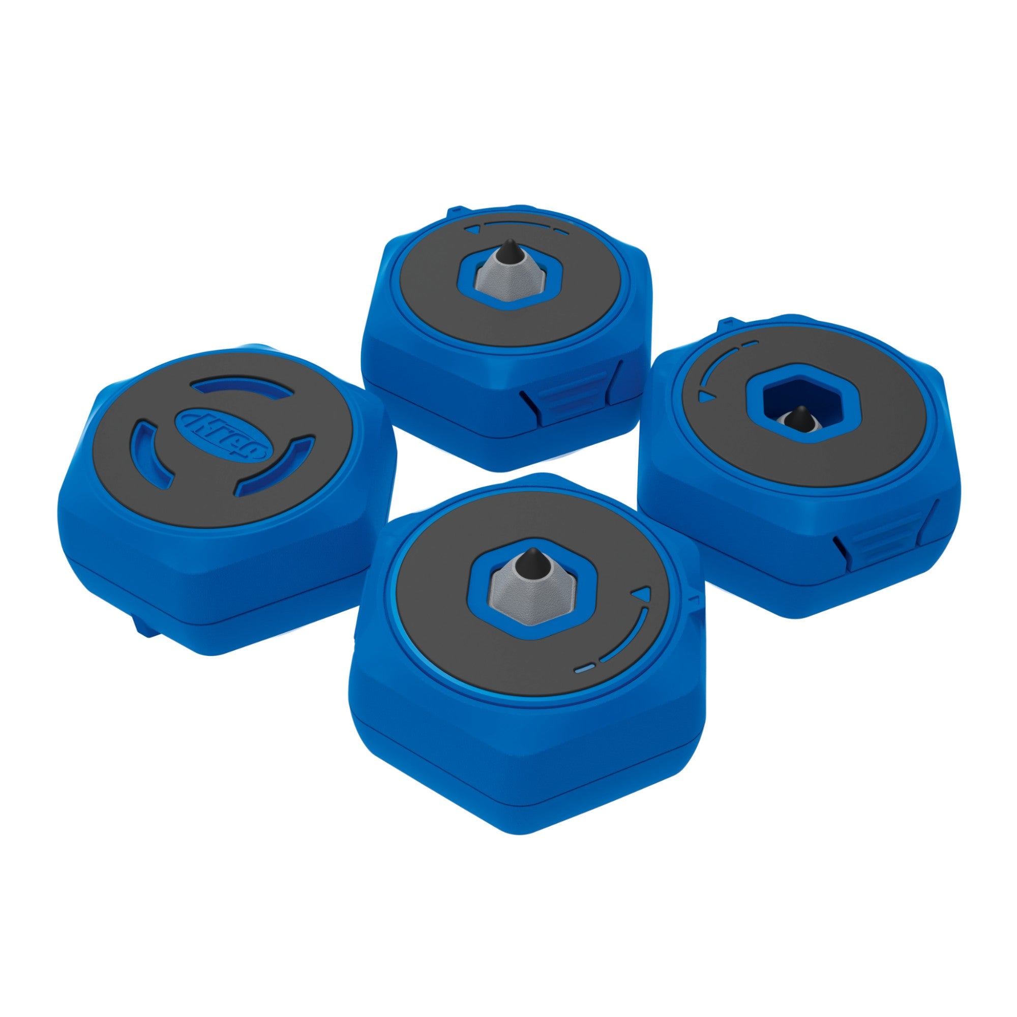 Kreg Anti Rutsch Bloecke Set KFS PUCK 4 stabile rutschfeste Stuetzen Arbeitsbloecke mit herausfahrbaren Pins 0 - toolbrothers