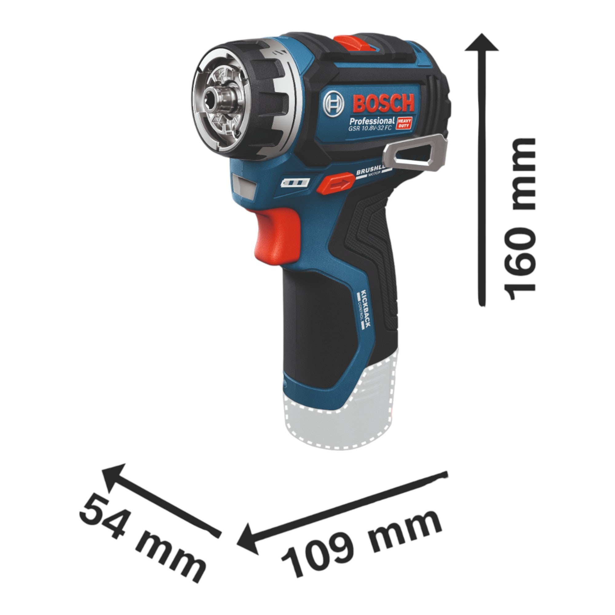 Bosch GSR 12V 32 FC Akku Bohrschrauber 12 V 31 Nm Brushless Solo 06019N7100 ohne Akku ohne Ladegeraet 1 - toolbrothers