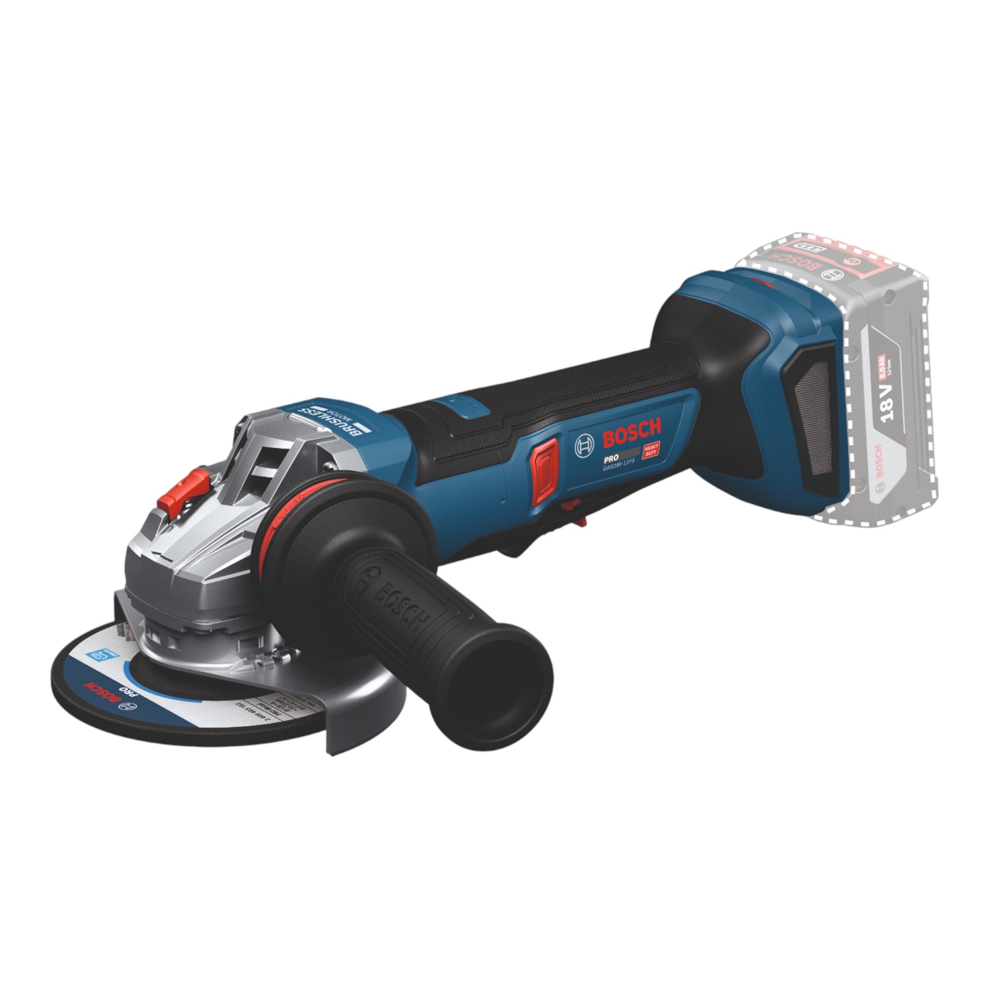 Bosch GWS 18V 11 PS Akku Winkelschleifer 18 V 125 mm L Boxx 06019N4301 ohne Akku ohne Ladegeraet 1 - toolbrothers