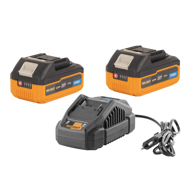 Procraft Starter Pack 20 V 20 2 4A Ladegeraet 2x 20 4 Turbo Akku 4 0 Ah 0 - toolbrothers