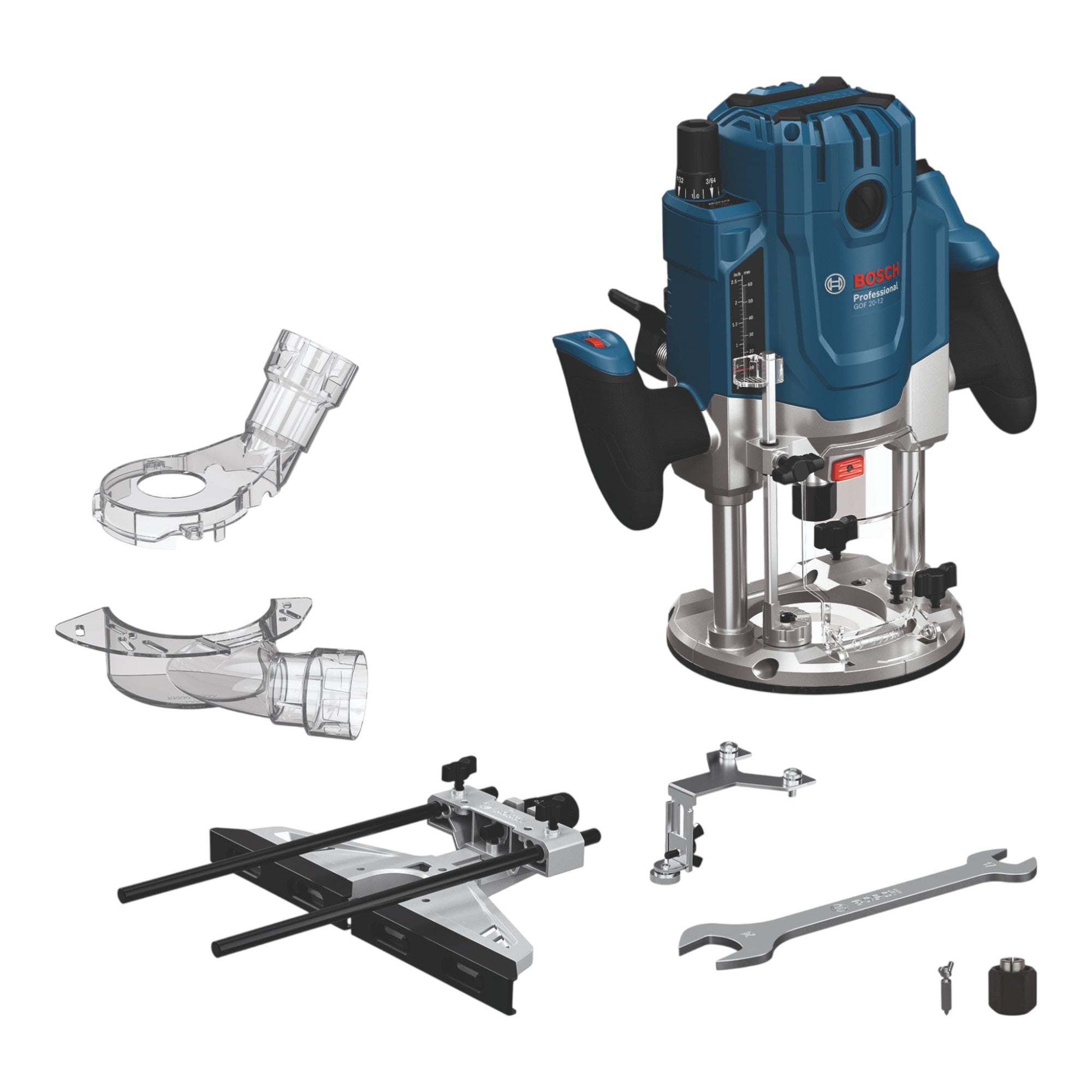 Bosch GOF 20 12 Oberfraese 2000 Watt 8 12 mm 0601627220 Zubehoer 0 - toolbrothers