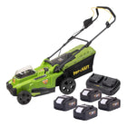 Procraft PLM20bb Akku Rasenmaeher 40 V 2x 20 V 370 mm Brushless 4x Akku 8 0 Ah Ladegeraet 0 - toolbrothers