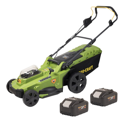 Procraft PLM22bb Akku Rasenmaeher 40 V 2x 20 V 430 mm Brushless 2x Akku 8 0 Ah ohne Ladegeraet 0 - toolbrothers