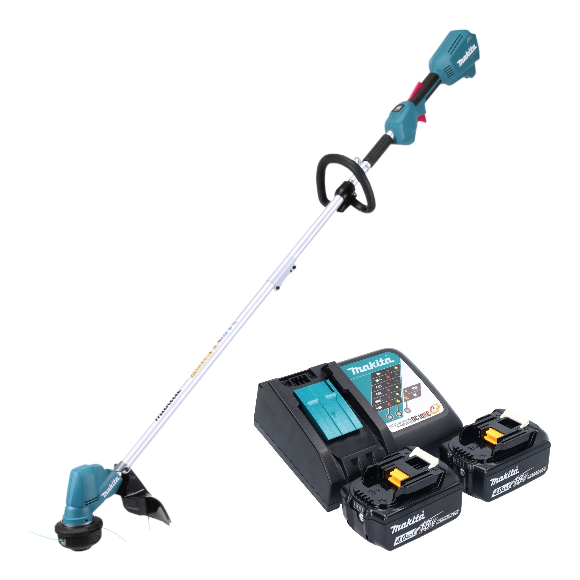 Makita DUR 192 LRM Akku Rasentrimmer 18 V 300 mm Brushless 2x Akku 4 0 Ah Ladegeraet 0 - toolbrothers
