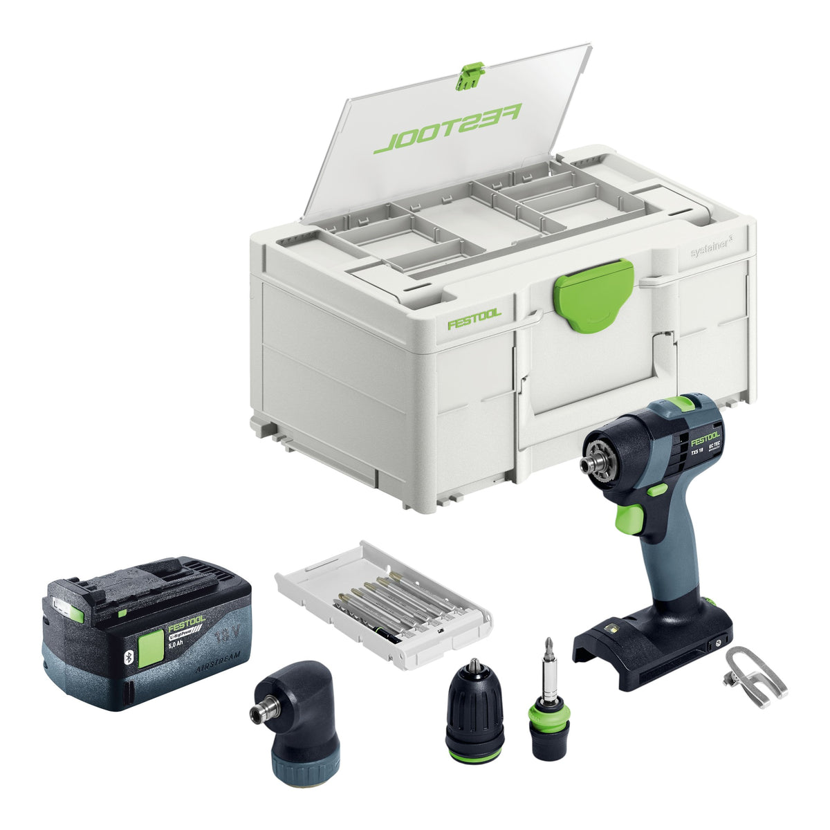Akumulatorowa wiertarko-wkrętarka Festool TXS 18-Basic-Set 18 V 40 Nm bezszczotkowa + 1x akumulator 5,0 Ah + Systainer - bez ładowarki