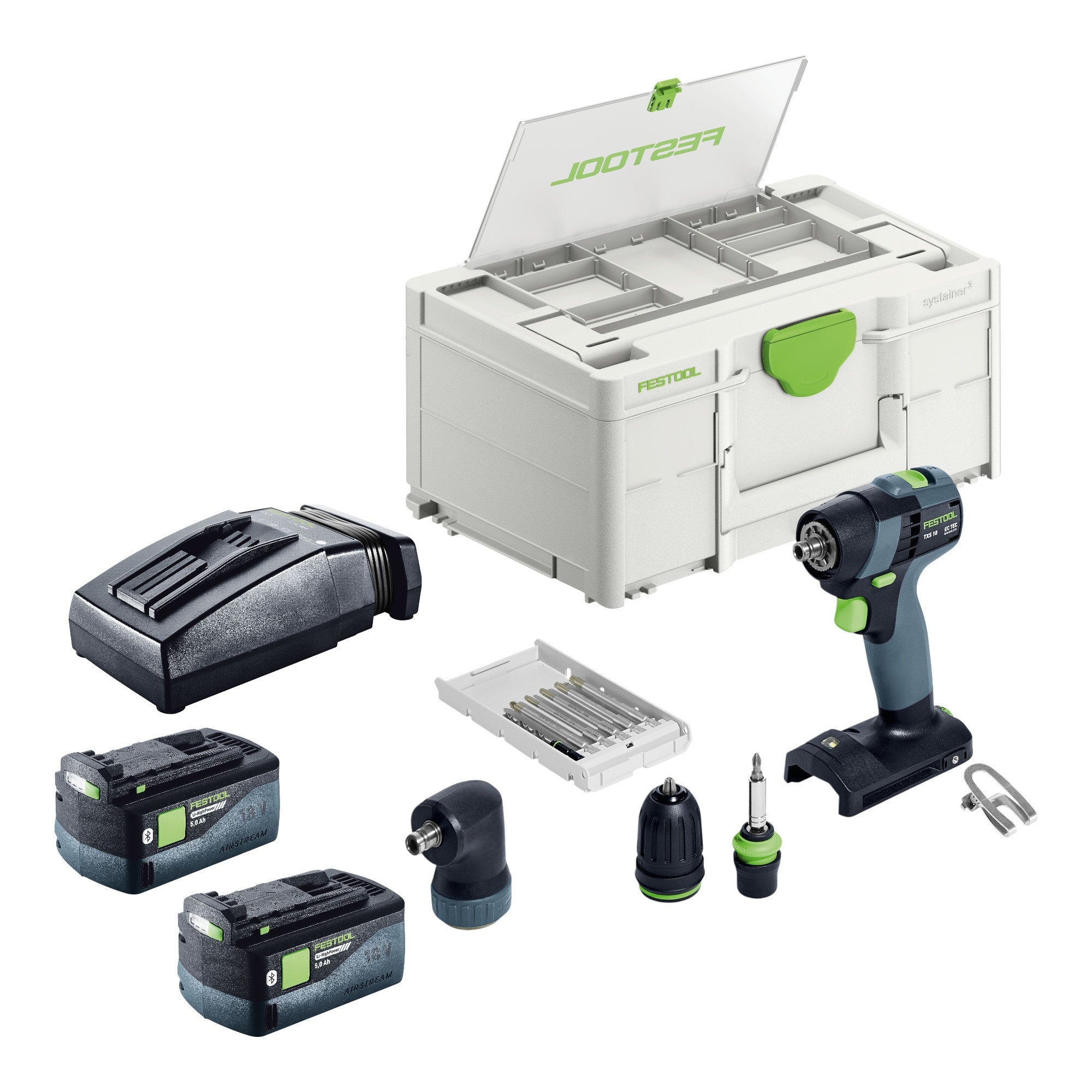 Festool TXS 18 Basic Set Akku Bohrschrauber 18 V 40 Nm Brushless 2x Akku 5 0 Ah Ladegeraet Systainer 0 - toolbrothers