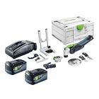 Festool VECTURO OSC 18 E Basic Set Akku Oszillierer 18 V Starlock Max Brushless 2x Akku 5 0 Ah Ladegeraet 7 tlg Zubehoer Set Systainer 0 - toolbrothers