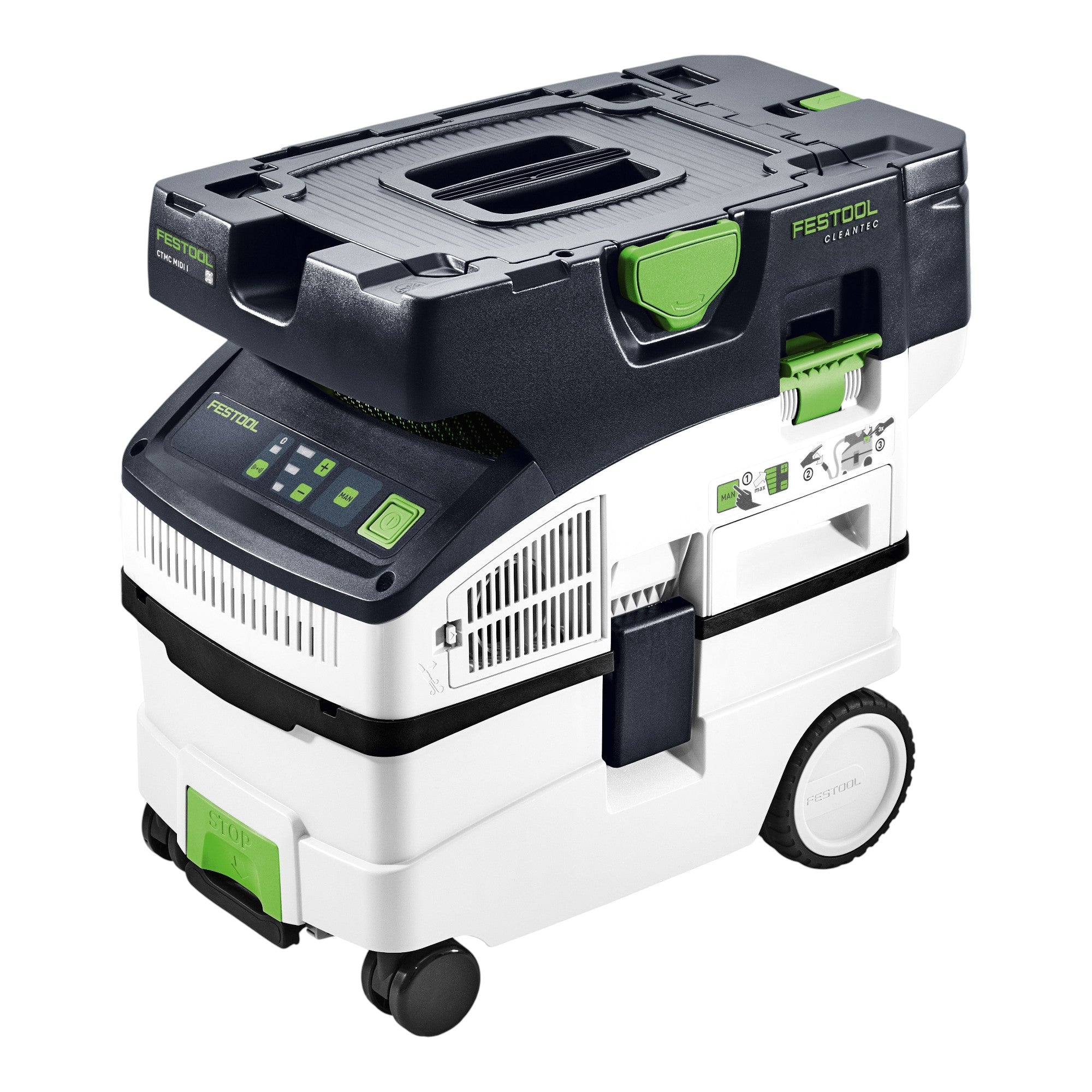 Festool CTMC MIDI I Basic Akku Absaugmobil 36 V 2x 18 V Staubkl M 2x Akku 5 0 Ah Doppelladegeraet Systainer 1 - toolbrothers