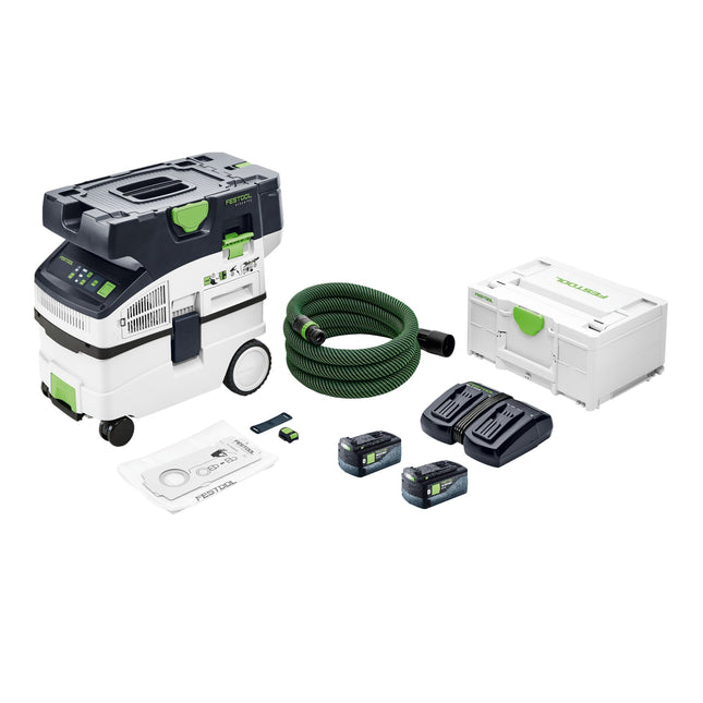 Festool CTLC MIDI I Basic Akku Absaugmobil 36 V 2x 18 V Staubkl L 2x Akku 5 0 Ah Doppelladegeraet Systainer 0 - toolbrothers