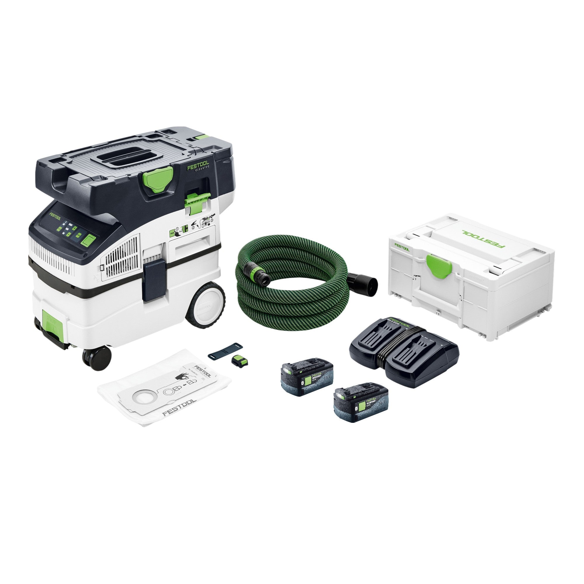 Festool CTLC MIDI I Basic Akku Absaugmobil 36 V 2x 18 V Staubklasse L 2x Akku 5 0 Ah Doppelladegeraet Systainer 0 - toolbrothers