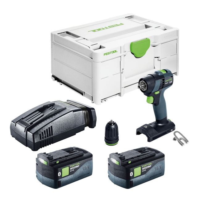 Festool TXS 18 Basic Akku Bohrschrauber 18 V 40 Nm Brushless 2x Akku 5 0 Ah Schnellladegeraet Systainer 0 - toolbrothers