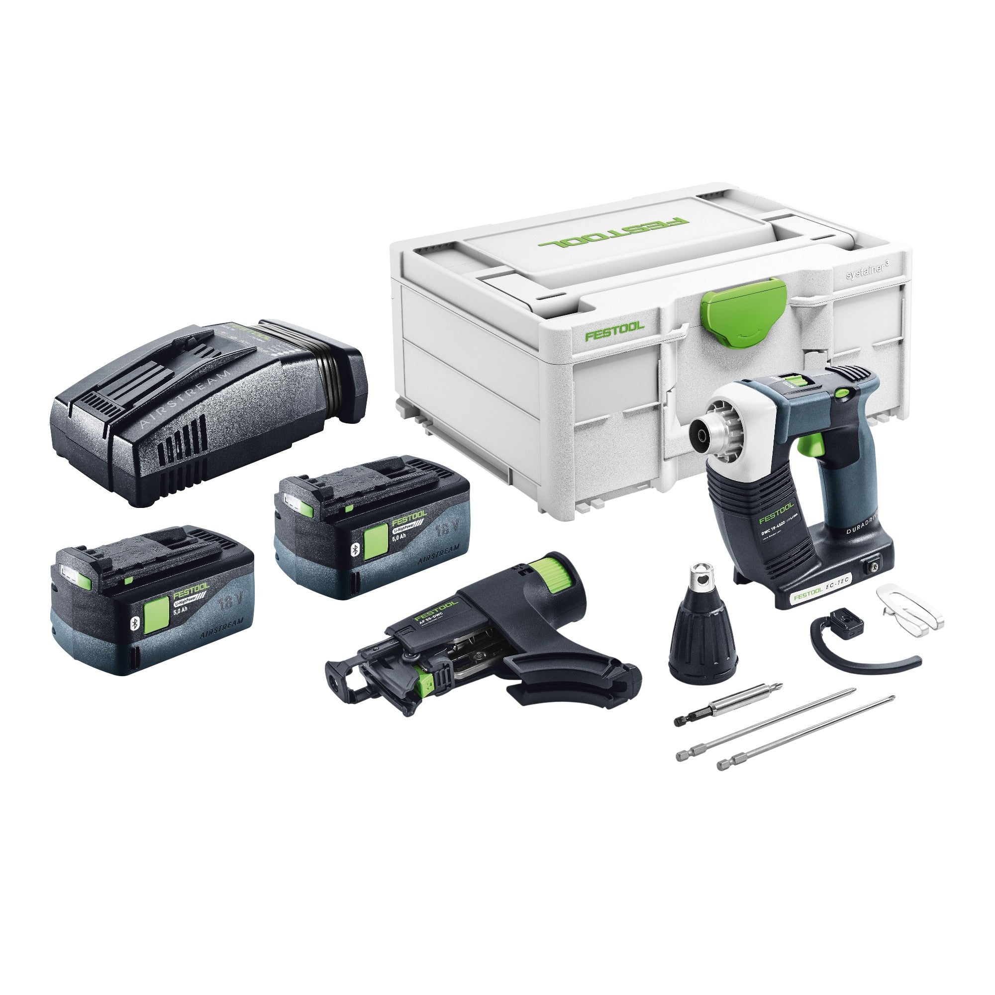 Festool DURADRIVE DWC 18 4500 Basic Akku Bauschrauber 18 V 14 Nm Brushless 2x Akku 5 0 Ah Schnellladegeraet Systainer 0 - toolbrothers