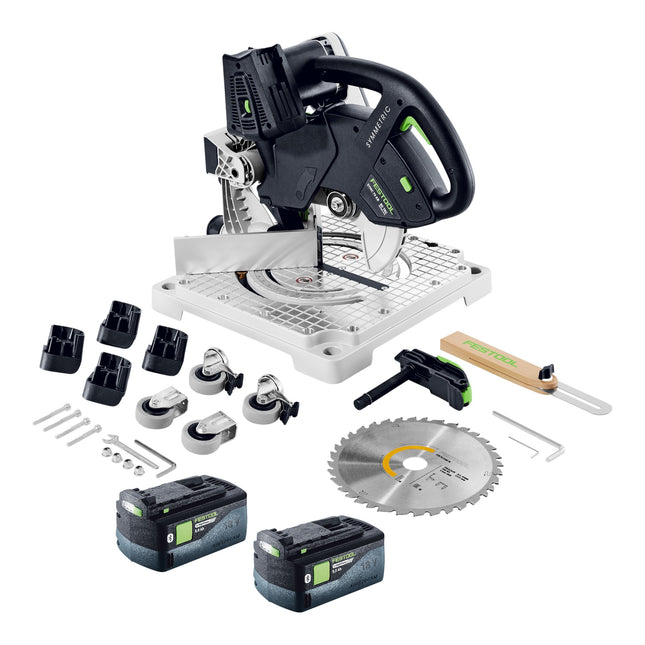 Festool SYMC 70 EB Basic SYMMETRIC Akku Leistensaege 36 V 2 x 18 V 216 mm 2x Akku 5 0 Ah ohne Ladegeraet 0 - toolbrothers