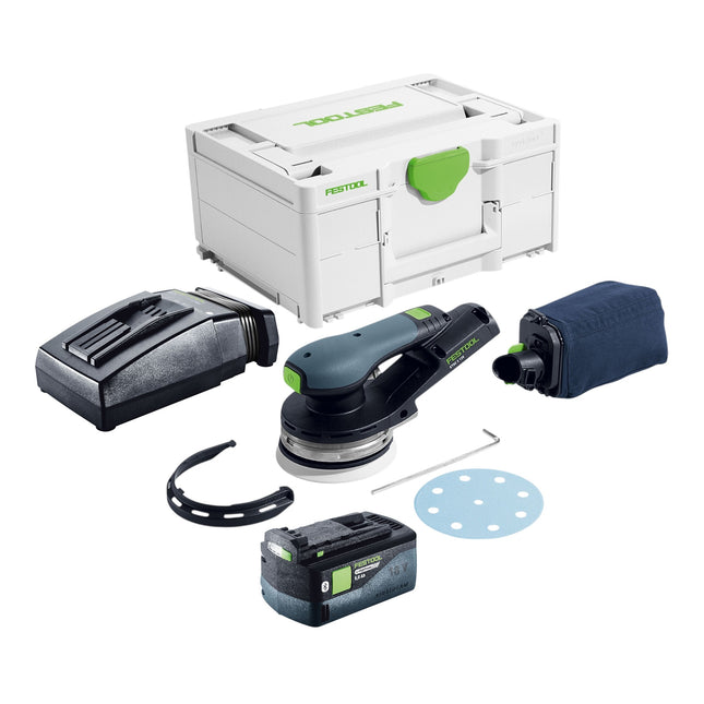 Festool ETSC 2 125 Basic Akku Exzenterschleifer 18 V 125 mm Brushless 1x Akku 5 0 Ah Ladegeraet Systainer 0 - toolbrothers
