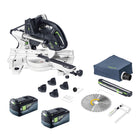Festool KAPEX KSC 60 EB Basic Akku Kapp Zugsaege 18 V 36 V 216 mm Brushless 2x Akku 5 0 Ah ohne Ladegeraet 0 - toolbrothers