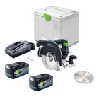 Festool HKC 55 KEB Basic Akku Handkreissaege 18 V 160 mm Brushless 2x Akku 5 0 Ah Ladegeraet Systainer 0 - toolbrothers