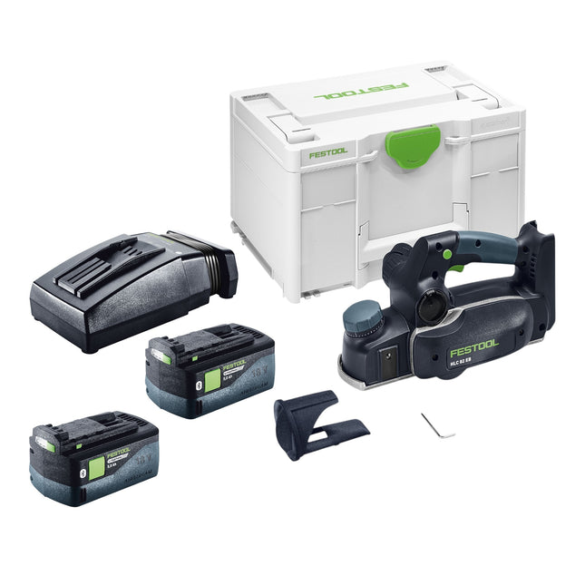 Festool HLC 82 EB Basic Akku Hobel 18 V 82 mm Brushless 2x Akku 5 0 Ah Ladegeraet Systainer 0 - toolbrothers