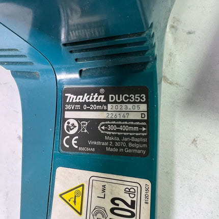 Makita DUC 353 Z Akku Kettensaege 36V 2x18V Brushless 35 cm Solo ohne Akku ohne Ladegeraet Gebraucht 2 - toolbrothers
