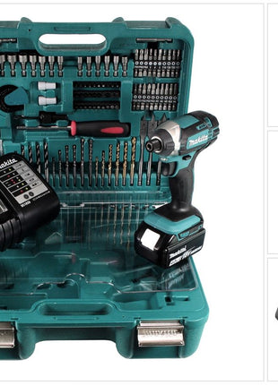 Makita DTD 152 STTK Akku Schlagschrauber 18 V mit 5,0 Ah Akku, Ladegerät und 101 tlg. Zubehör Set - Toolbrothers