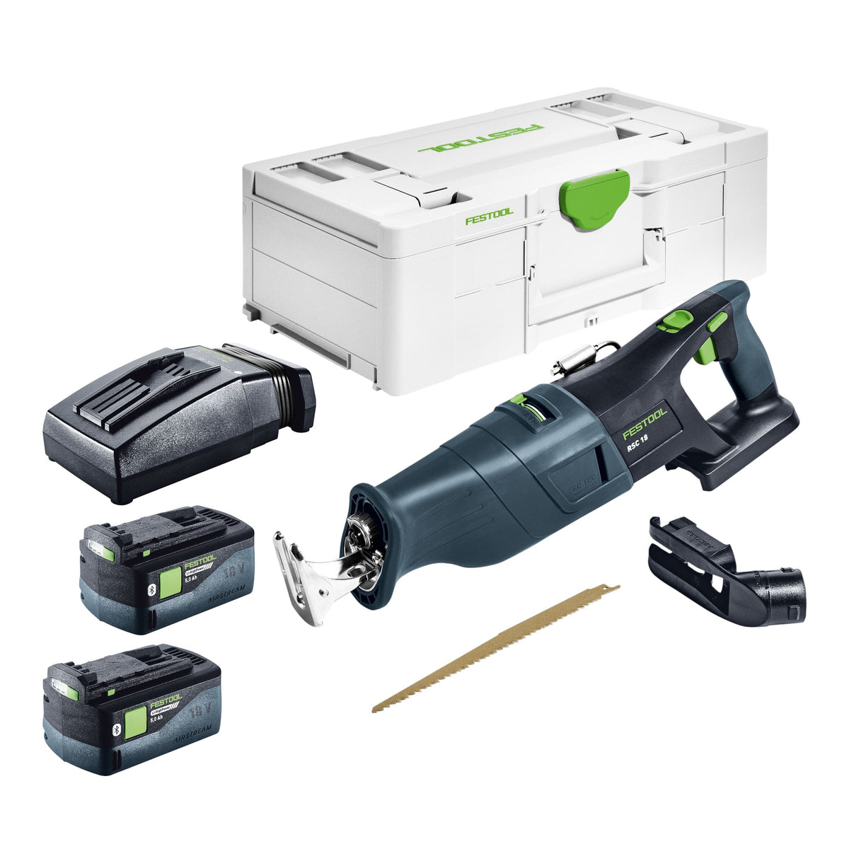 Festool RSC 18 EB-Basic akumulatorowa pilarka szablasta 18 V bezszczotkowa + 1x akumulator 5,0 Ah + ładowarka + Systainer