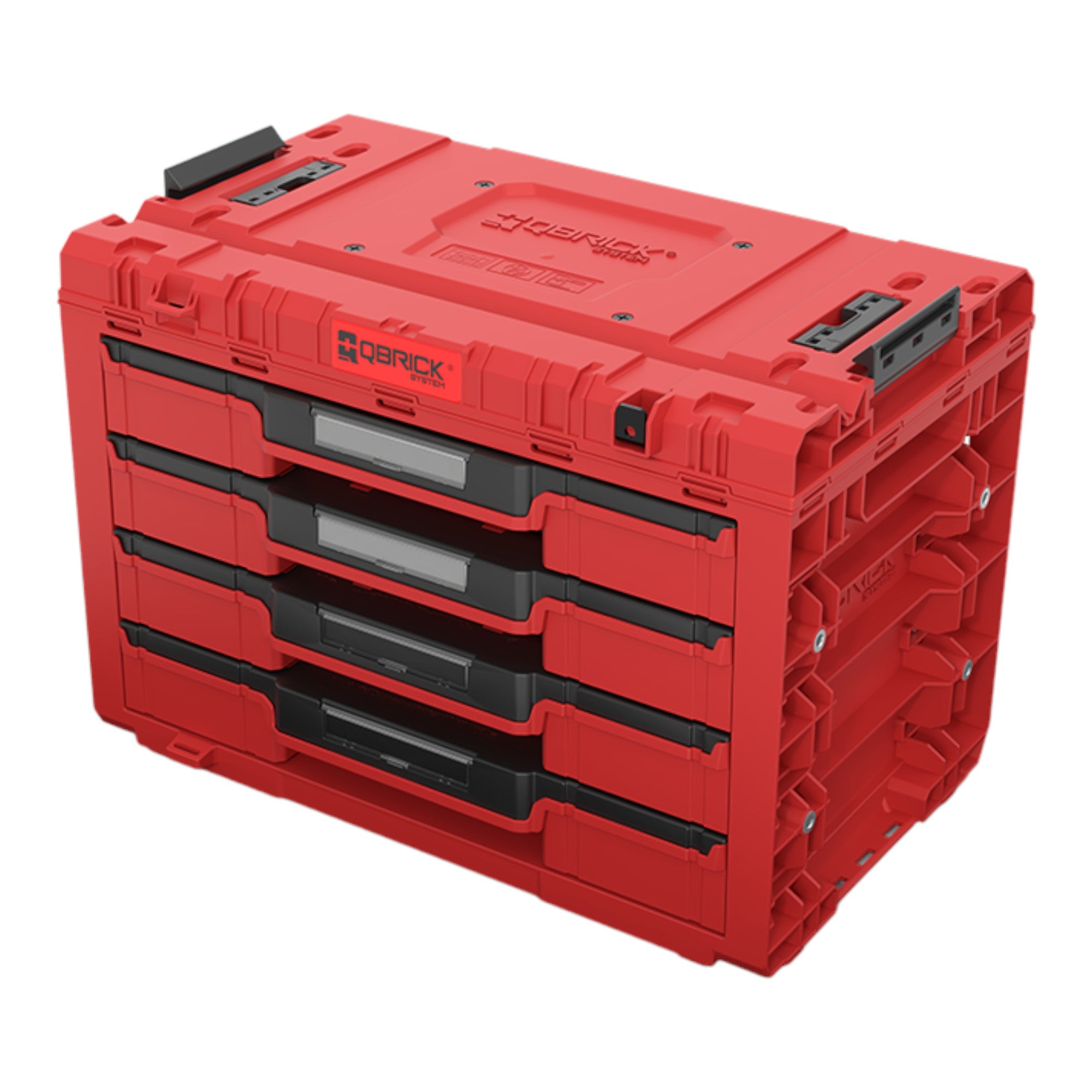 Qbrick System PRIME Drawer 4 Toolbox Expert RED ULTRA HD modularer Werkzeugkasten mit 4 Schubladen 542 x 335 x 369 mm 21 2 l 2 - toolbrothers