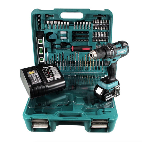 Makita DHP 480 STTK Akku Schlagbohrschrauber 18 V mit 5,0 Ah Akku, Ladegerät und 101 tlg. Zubehör Set - Toolbrothers