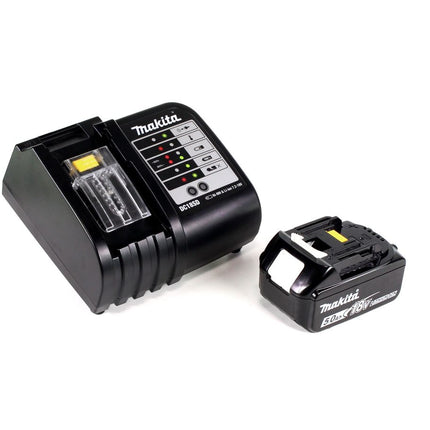 Makita DHP 482 ST1 Akku Schlagbohrschrauber 18 V 62Nm im Transportkoffer + 5,0 Ah Akku + Ladegerät + 38 tlg. Bit-Bohrer Set - Toolbrothers