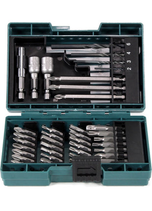 Makita DHP 458 ST1J Akku Schlagbohrschrauber 18 V 91Nm im Makpac + 5,0 Ah Akku + Ladegerät + 38 tlg. Bit- & Bohrer Set - Toolbrothers