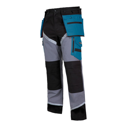 LAHTI PRO Arbeitshose mit Reflexstreifen Groesse XXXL L4050206 schwarz grau tuerkis 0 - toolbrothers