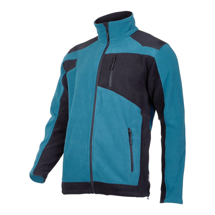 LAHTI PRO Fleecejacke mit Verstaerkung Groesse M L4011402 tuerkis schwarz 1 - toolbrothers