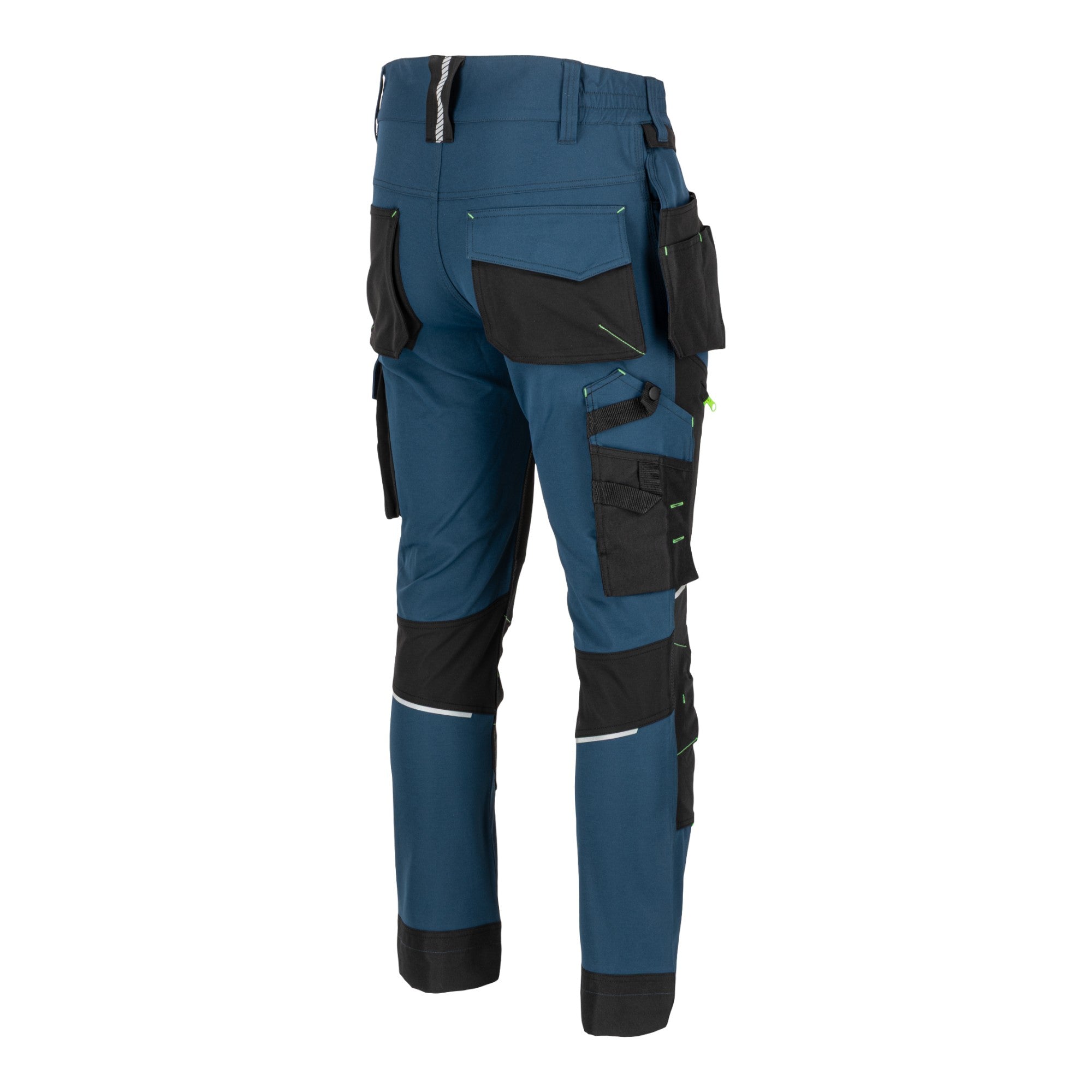 LAHTI PRO Stretch Arbeitshose Groesse XL L4056004 blau schwarz gruen 4 - toolbrothers