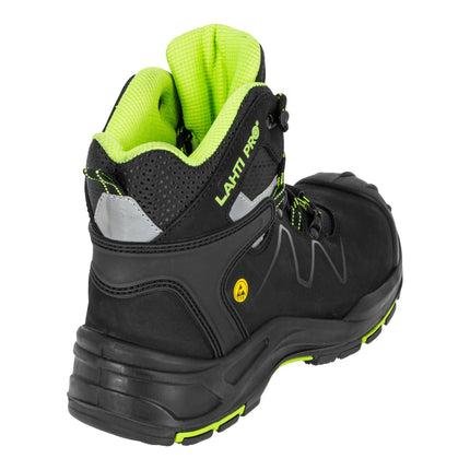 LAHTI PRO Sicherheitsstiefel Nubuk S3 FO HRO SR Groesse 44 L3013044 schwarz gruen 3 - toolbrothers