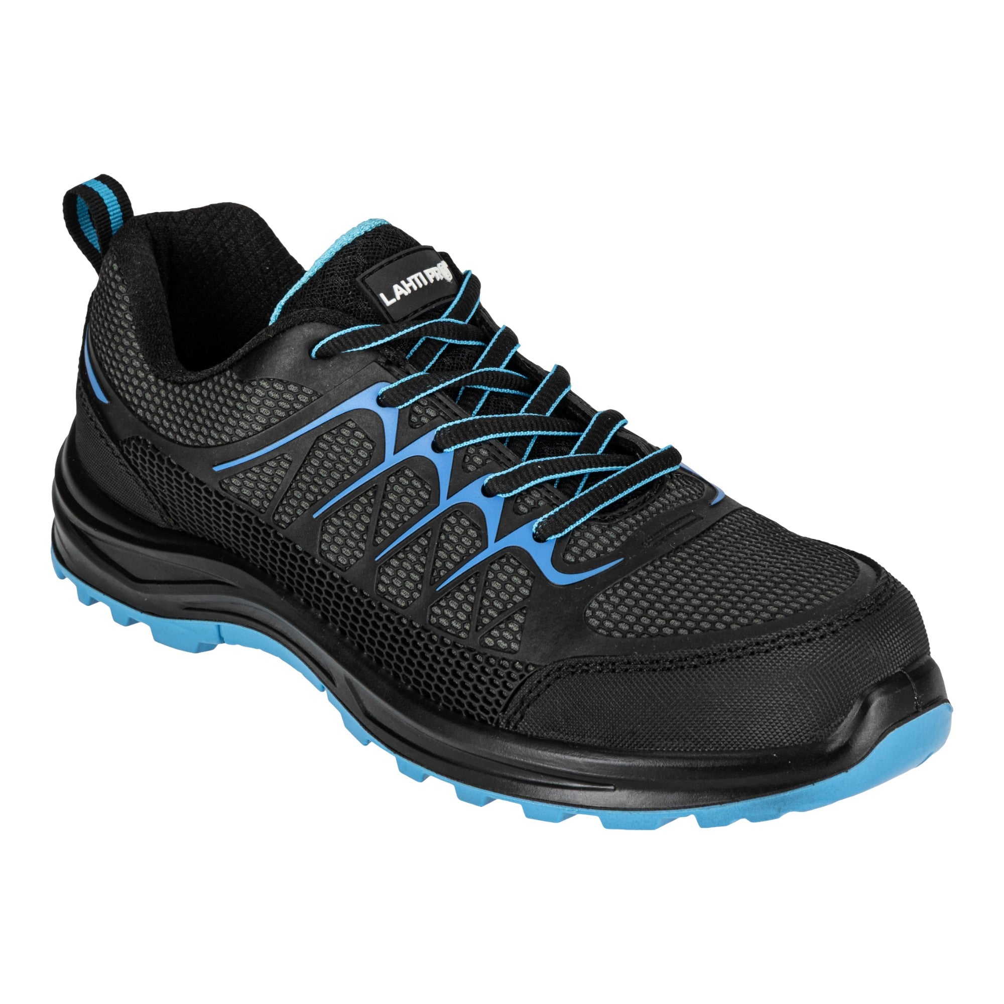 LAHTI PRO Sicherheitshalbschuh KPU Mesh S1P SRC Groesse 43 L3042243 schwarz blau 1 - toolbrothers
