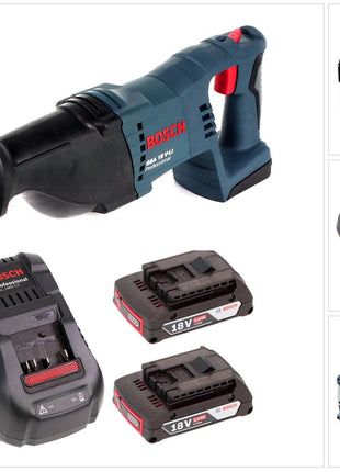 Bosch GSA 18 V-Li Akku Säbelsäge 18V + 2x Akku 2,0Ah + Ladegerät - Toolbrothers