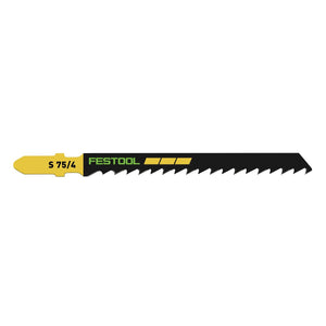 Festool S 75/4/50 WOOD Basic Stichsägeblatt 75 mm 50 Stk. ( 2x 204306 ) geschränkte Zähne für schnellen Schnitt, HCS Stahl