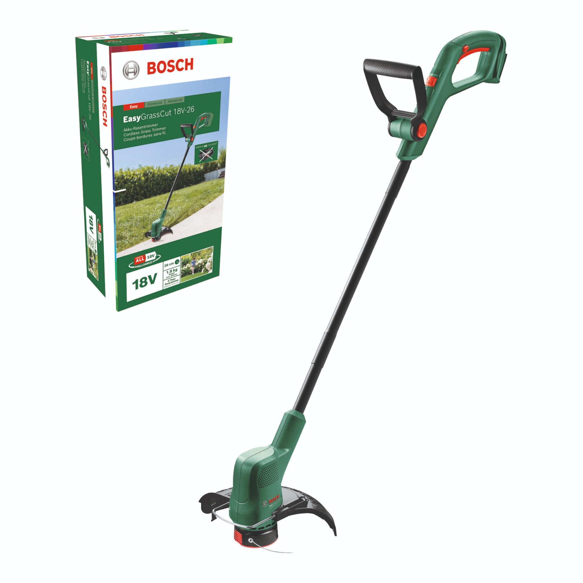 Bosch EasyGrassCut 18V 26 Akku Rasentrimmer 18 V 26 cm Solo 06008C1C04 ohne Akku ohne Ladegeraet 0 - toolbrothers