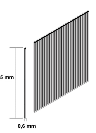 Makita Stifte Pins 25 x 0,6 mm 10000 Stück ( F-31838 ) für Akku Pintacker DPT351 / DPT353 - Toolbrothers