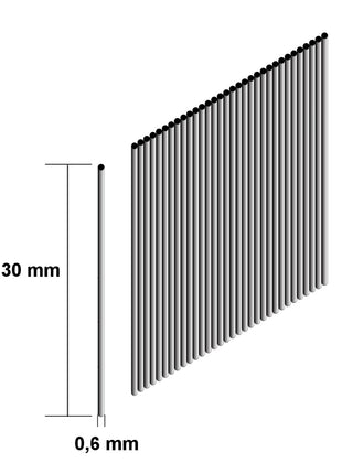 Makita Stifte Pins 30 x 0,6 mm 10000 Stück ( F-31841 ) für Akku Pintacker DPT351 / DPT353 - Toolbrothers