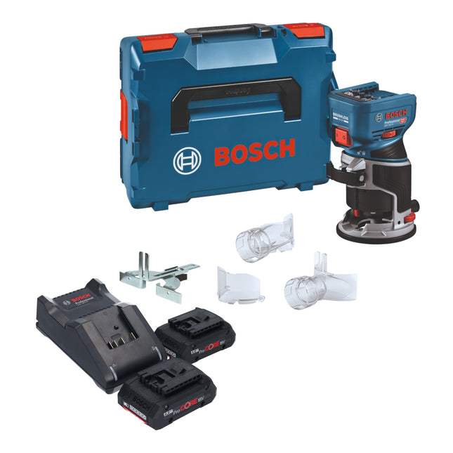 Bosch GKF 18V 8 Professional Akku Kantenfraese 18 V 8 0 mm Brushless 2x ProCORE Akku 4 0 Ah Ladegeraet L Boxx 0 - toolbrothers