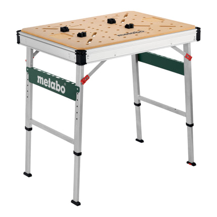 Metabo MWB 100 Multifunktionstisch mobile Werkbank robuste MDF Tischplatte 2x Schnellspannzwinge 4x Bankhaken 1 - toolbrothers