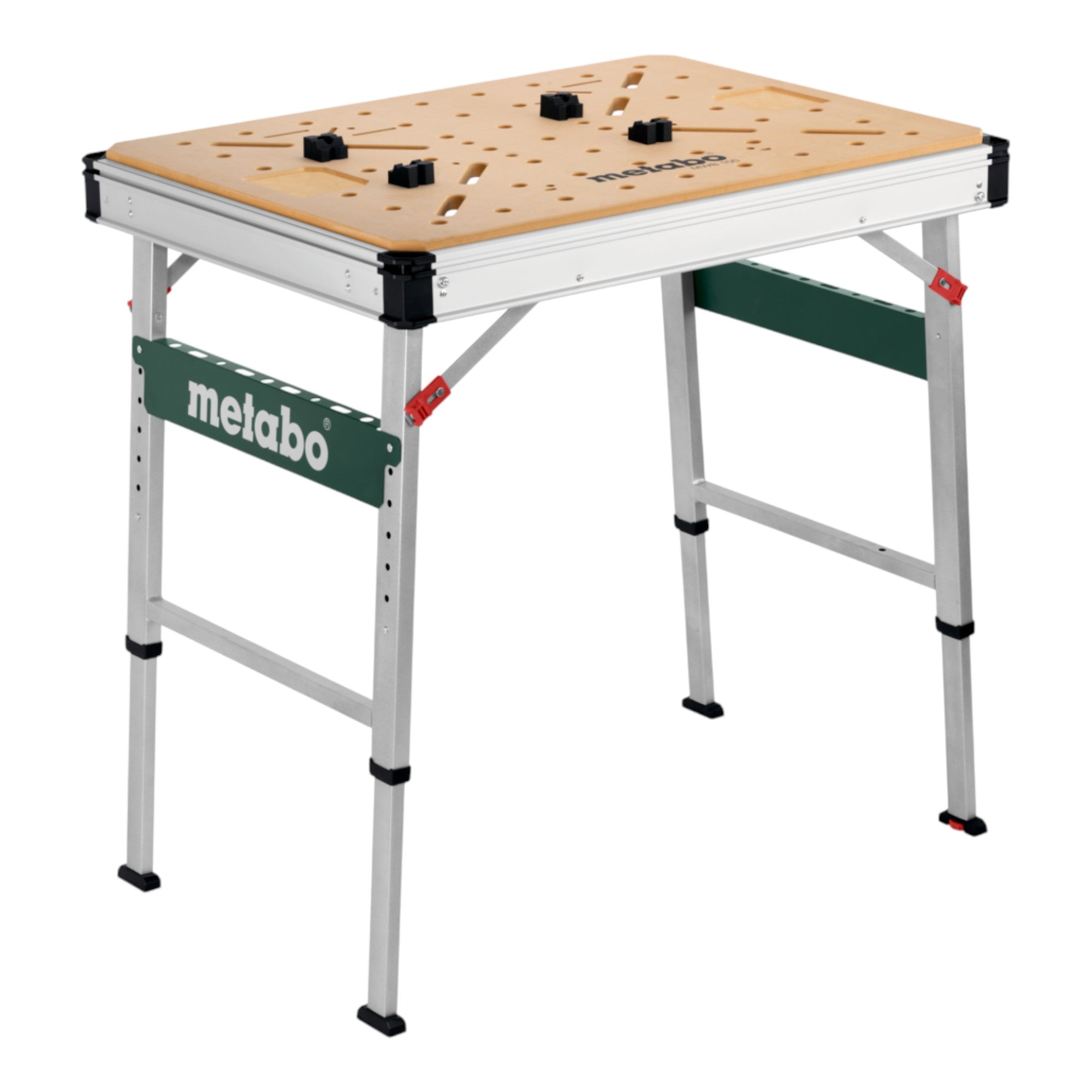 Metabo MWB 100 Multifunktionstisch mobile Werkbank robuste MDF Tischplatte 2x Schnellspannzwinge 4x Bankhaken 1 - toolbrothers