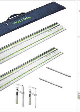 Festool Führungsschiene Set mit FS 1400/2  + FS 800/2 + 2x Verbindungsstück + FS-Bag + 2x Schraubzwinge - Toolbrothers