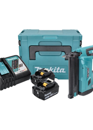 Makita DBN 500 RGJ Akku Stauchkopfnagler 18 V 15-50 mm + 2x Akku 6,0 Ah +Ladegerät + MakPac - Toolbrothers